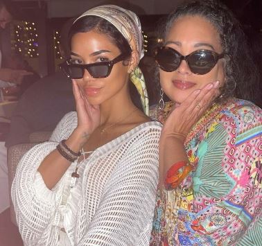 Christina Yamamoto with her daughter Jhene Aiko